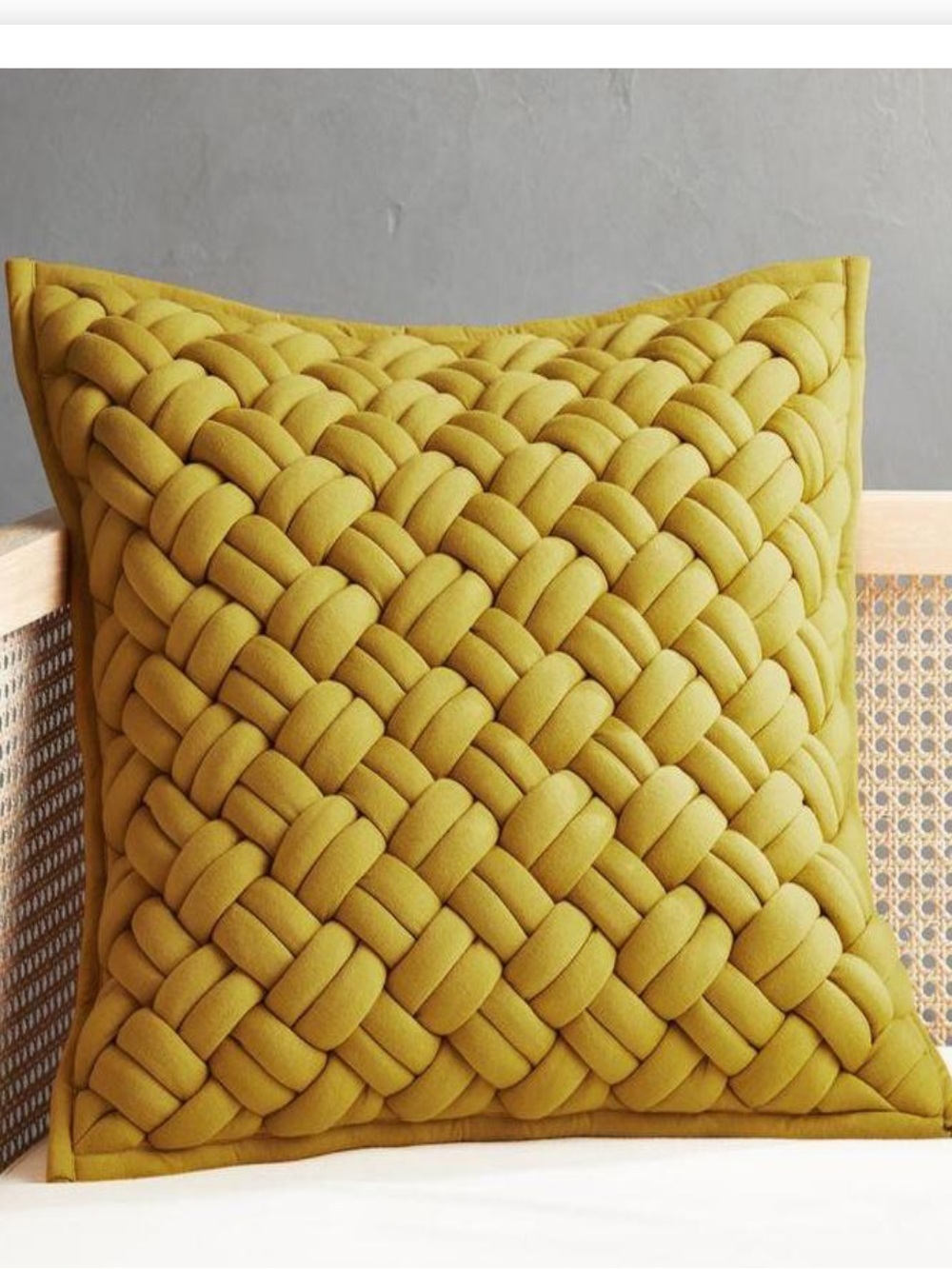 Decor Pad Jersey Interknit Mustard Accent Throw Pillow 4 pieces Yellow Down